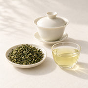 AI brewing scene concept — Duyun Maojian Green Tea — Guizhou