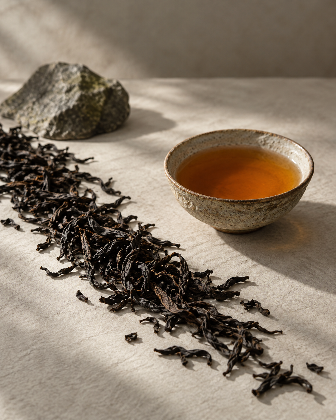 Loose Chinese tea and a quiet cup